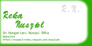 reka nuszpl business card