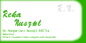 reka nuszpl business card